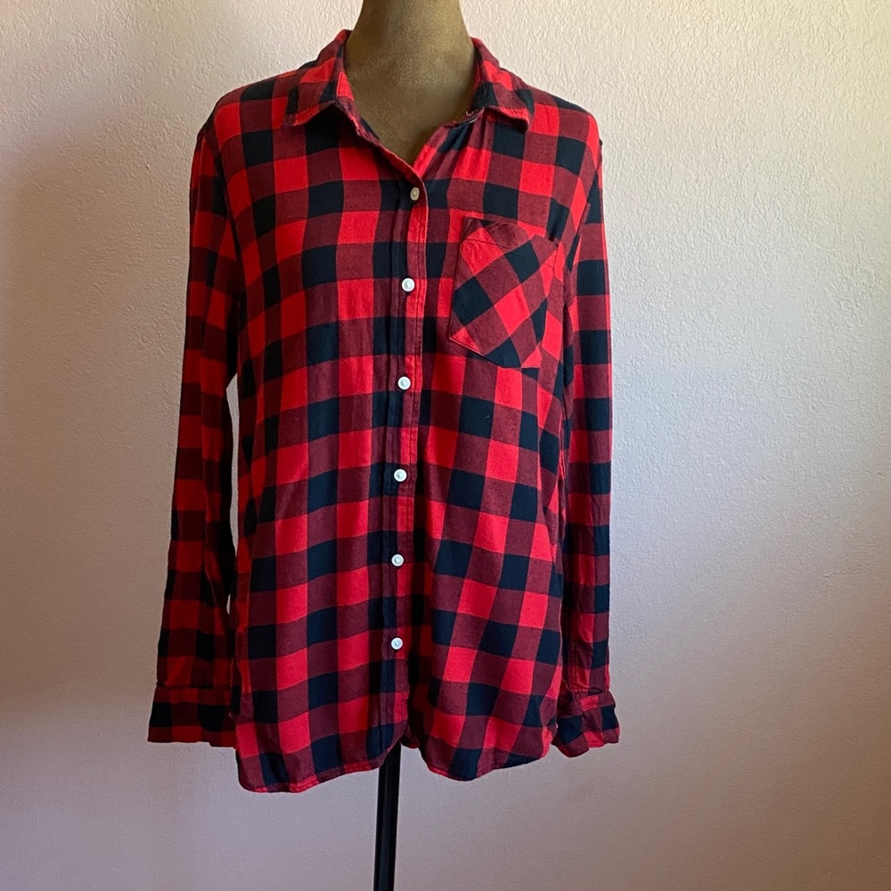GAP Red and Black Checkered Shirt